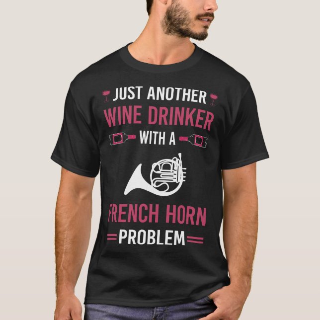 T-shirt Buveur de vin Cor d'harmonie (Devant)