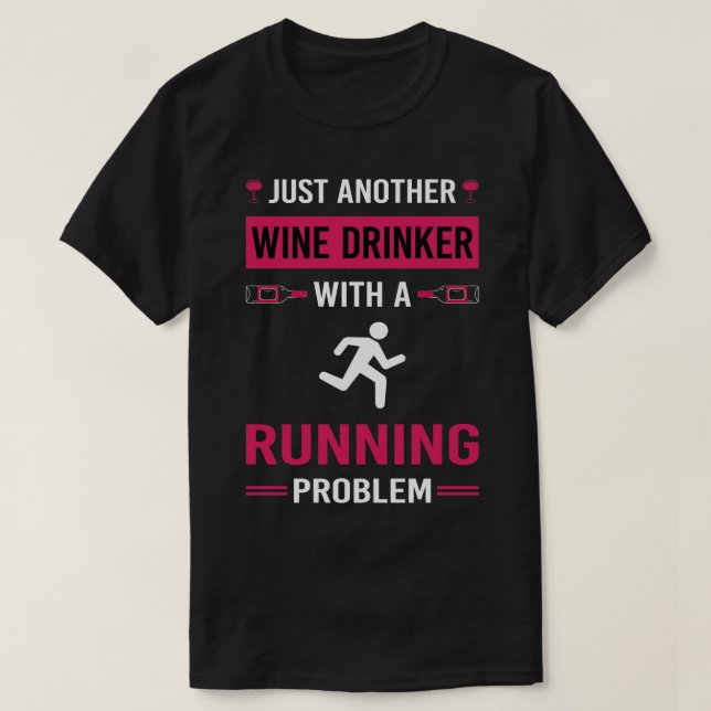 T-shirt Buveur de vin Coureur de course (Design devant)