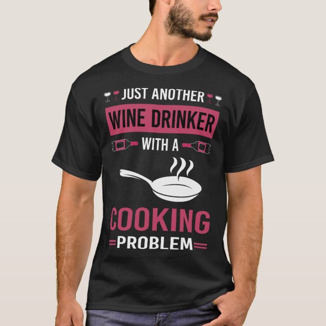 T-shirt Buveur de vin cuisine (Devant)