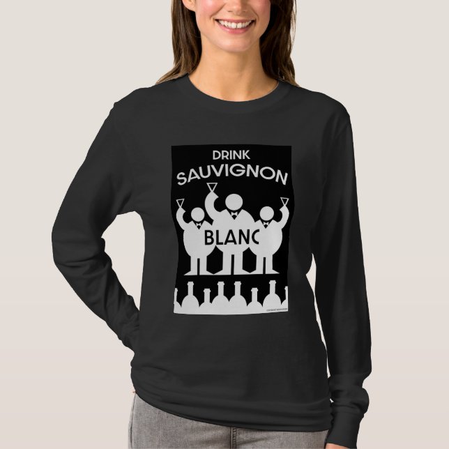 T-shirt Buveur de vin Sauvignon Blanc  (Devant)