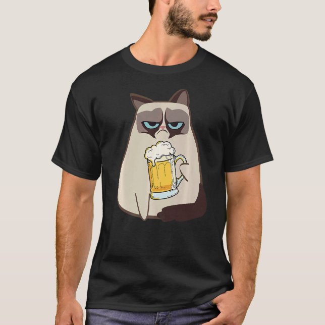T-shirt Buveurs 365 Bière Chat Style (Devant)