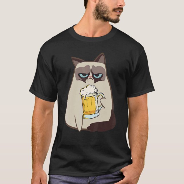 T-shirt Buveurs 365 Bière Chat Style (Devant)