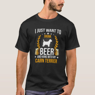 T-shirt Buvez De La Bière Et Accrochez-Vous Avec Mon Cairn