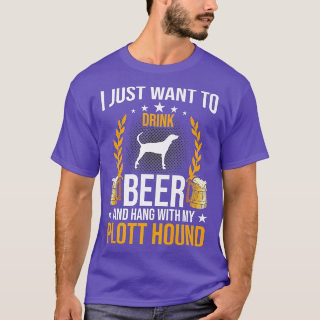 T-shirt Buvez De La Bière Et Accrochez-Vous Avec Mon Chien (Devant)