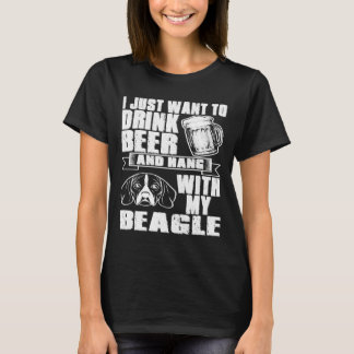 T-shirt Buvez De La Bière Et Accrochez-Vous Avec Mon Chien