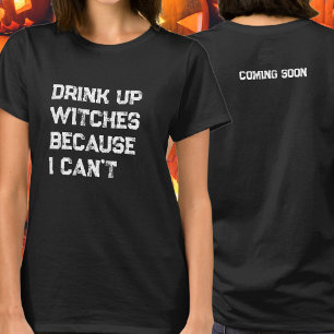 T-shirt Buvez Les Sorcières Révélation De Grossesse Hallow