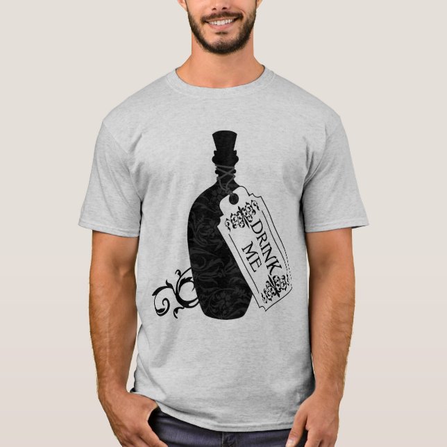 T-shirt Buvez-moi bouteille (Devant)