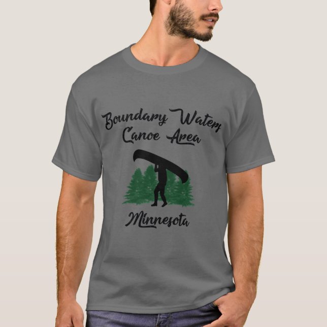T-shirt BWCA Boundary Waters Canoe Area Minnesota Design (Devant)