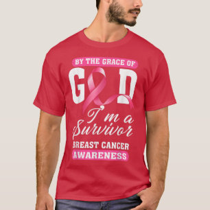 T-shirt By The Grace God I'm A Survivor Breast Cancer Surv