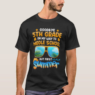 T-shirt Bye 5E Année De Graduation À L'Été De L'École Seco