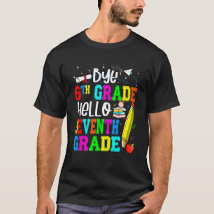 T-shirt Bye 6e année Bonjour 7e année de retour à l'école