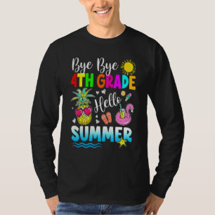 T-shirt Bye Bye 4e année Bonjour tenue d'été Dernier jour