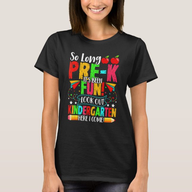 T-shirt Bye Bye Pré K Regarde dehors Kindergarten mignon P (Devant)