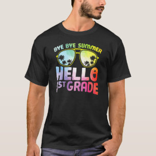 T-shirt Bye Bye Summer Bonjour 1ère Grade Gradient Retour