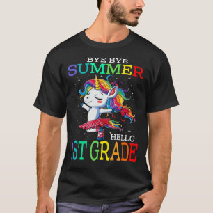 T-shirt Bye Bye Summer Hello 1ST Grade First day Back to s