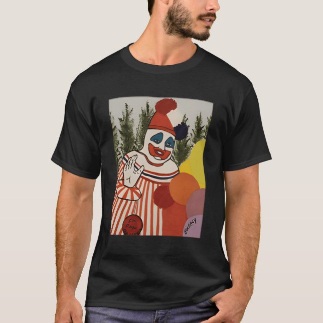 T-shirt Bye Pogo Le Clown Par Gacy (Devant)