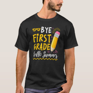 T-shirt Bye Première Année Bonjour Été Joyeux Dernier Jour