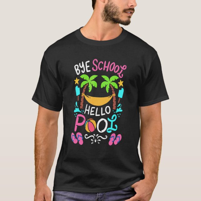 T-shirt Bye School Beach Ball Hammock (Devant)