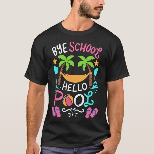 T-shirt Bye School Beach T Ball Tee Hammock (Devant)