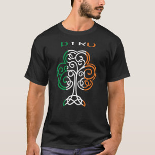 T-shirt BYRD Nom irlandais Shamrock Irlande Drapeau Famill
