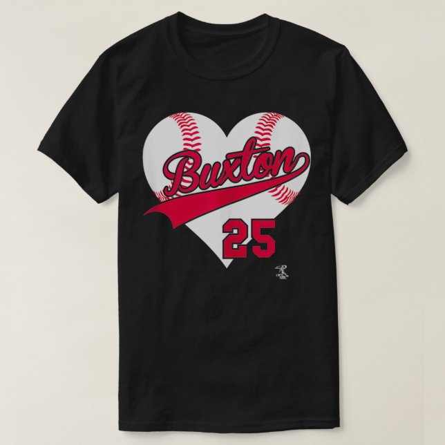 T-shirt Byron Buton Baseball Heart Gameday (Design devant)