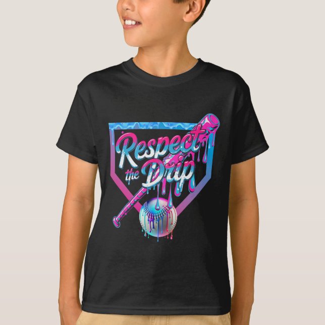 T-shirt Bysebyll Drip pour les garçons Crème glacée Drip J (Devant)