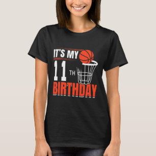 T-shirt Bysketbyll - C'est mon 11 Ans Anniversaire