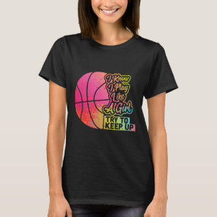 T-shirt Bysketbyll Femme Fun Cadeau Équipe Jouer Comme Une