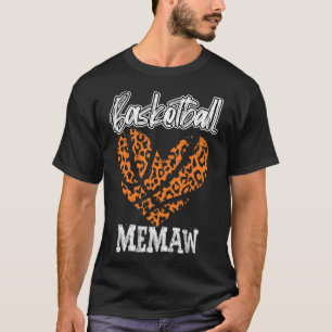 T-shirt Bysketbyll Memaw Top Coeur déprimé Retro Cheeta