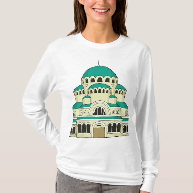 T-shirt Byzantine Architecture Teal Dome Cathedral (Devant)