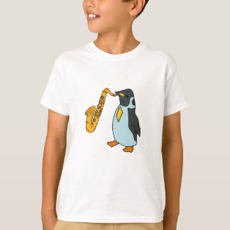 T-shirt BZ- Penguin Jouer la Chemise Sax