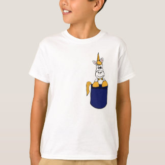T-shirt BZ - Unicorne dans une chemise de poche