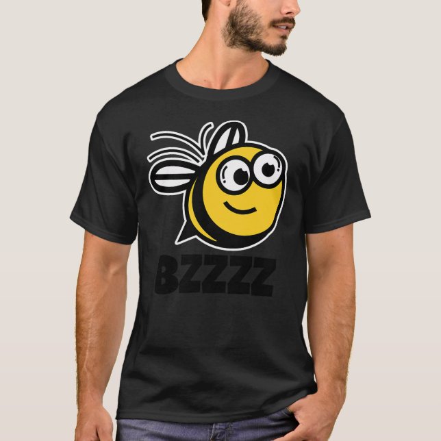 T-shirt BZZZZ Cute Childrens Bees Shirts for Kids  Cartoon (Devant)