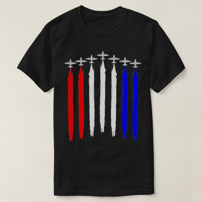T-shirt C130 Hercules Gunship Avion militaire Rouge Blanc (Design devant)