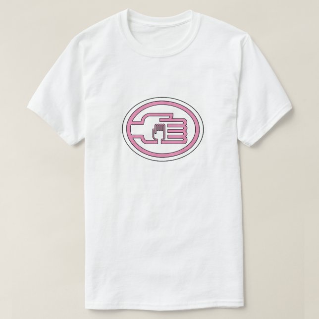 T-shirt C2B : Chemise T simple Pink Outline (Design devant)