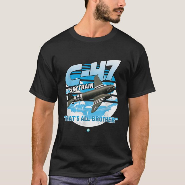 T-shirt C47 Skytrain 2ÈME GUERRE MONDIALE Transport avion  (Devant)