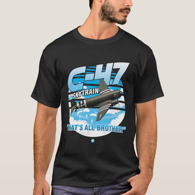 T-shirt C-47 Skytrain 2ÈME GUERRE MONDIALE Transport avion (Devant)
