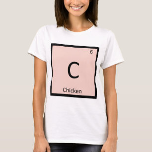 T-shirt C - Chimie de la viande de poulet Symbole de table