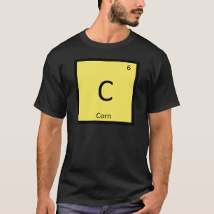 T-shirt C - Chimie légume maïs Symbole du tableau périodiq