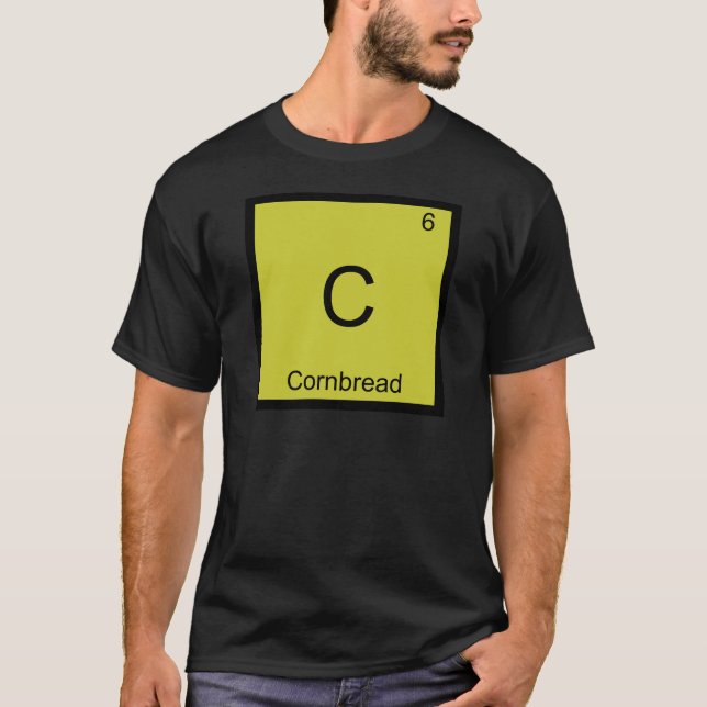 T-shirt C - Cornbread Funny Chimie Élément Symbole Tee (Devant)