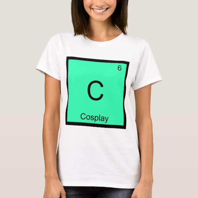 T-shirt C - Cosplay Chimie Élément Symbole Costume Tee (Devant)