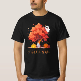 T-shirt C’est automne Y’all Citrouille Gnome Autumn Tree