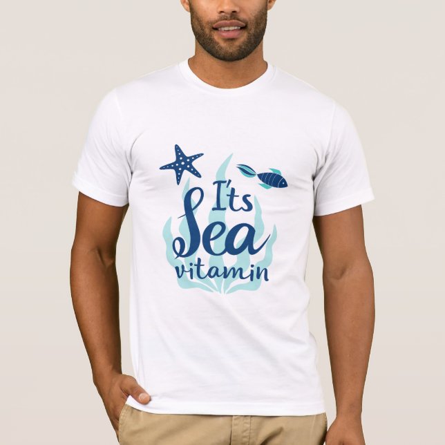 T-shirt C’est de la vitamine de la mer - Amusant thé d’été (Devant)