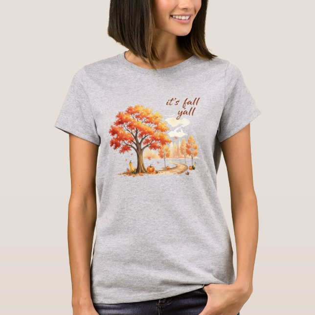 T-shirt C’est l’automne Y’all (Devant)