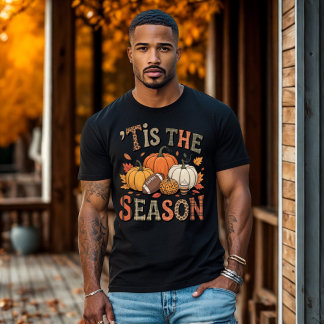 T-shirt C’EST LA SAISON Citrouilles Vintages et football