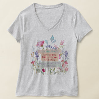 T-shirt C’est le coeur qui ouvre les portes, le jardin fle