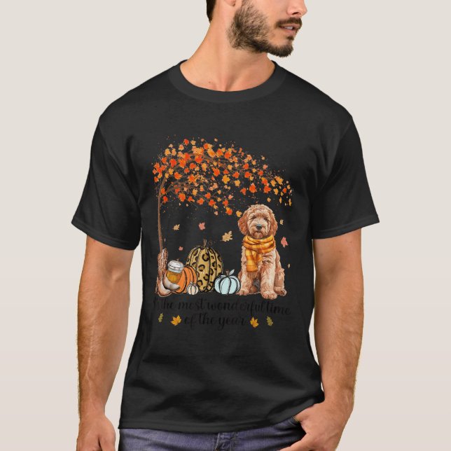T-shirt C’est le temps le plus merveilleux de Goldendoodle (Devant)