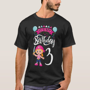 T-shirt C`est mon anniversaire 3 enfants Fête Thème Pirate