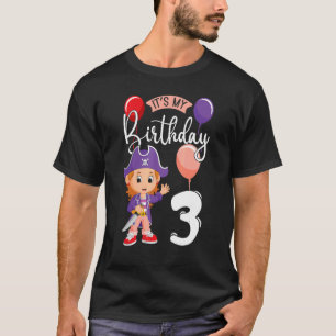 T-shirt C`est mon anniversaire 3 Pirate Party Theme Pirate