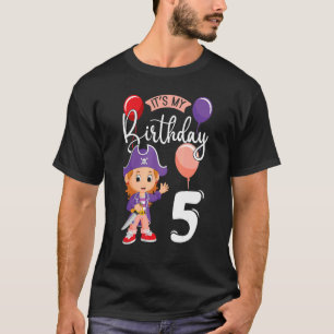 T-shirt C`est mon anniversaire 5 Pirate Party Theme Pirate